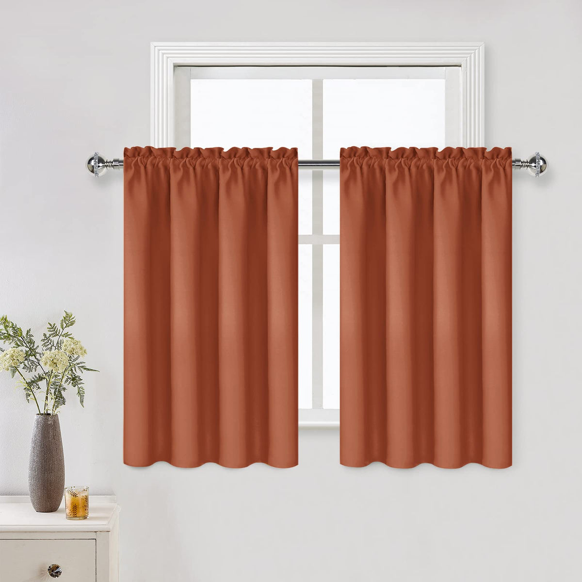 Short Blackout Curtains 42 x 36 Inch Long for Kitchen RV Bunk 2 Panels (2 Count)