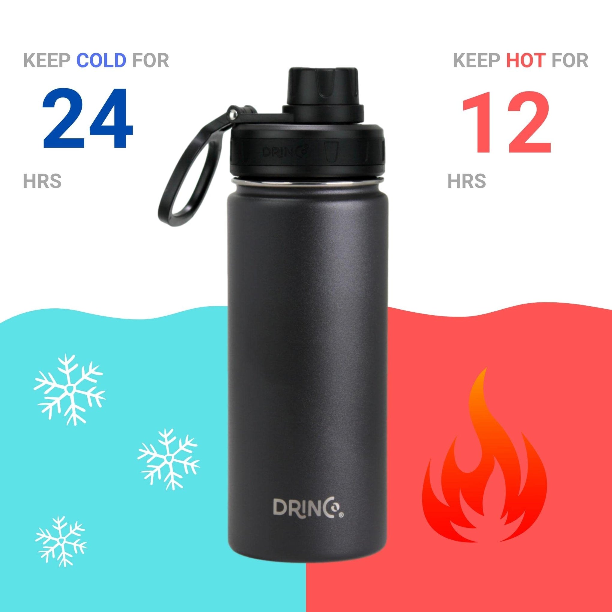 Stainless Steel Water Bottle Spout Lid Vacuum Insulated Double Wall Water Bottle Wide Mouth