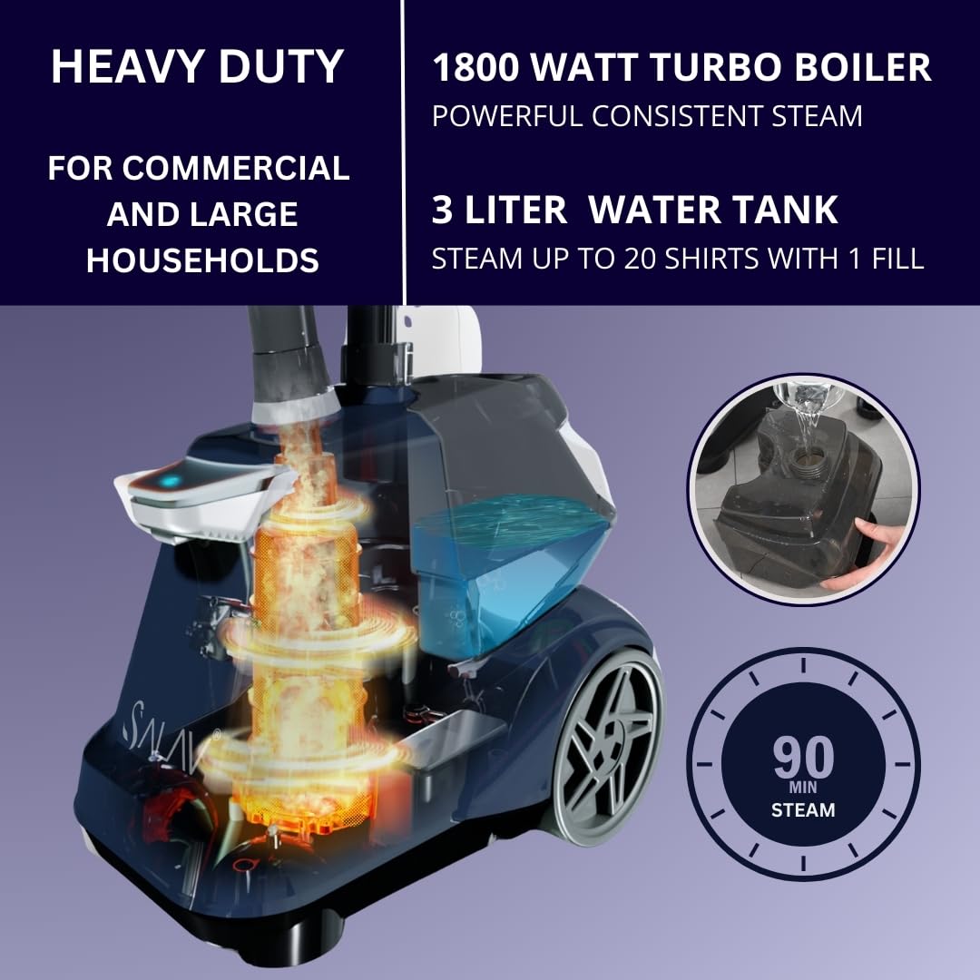 Commercial Grade Standing Garment Steamer for Clothes with Auto
