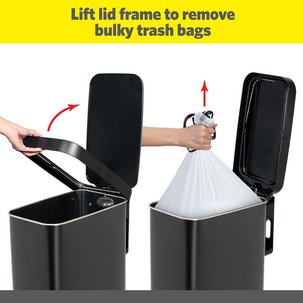 Slim Trash Can with Clorox Odor Protection