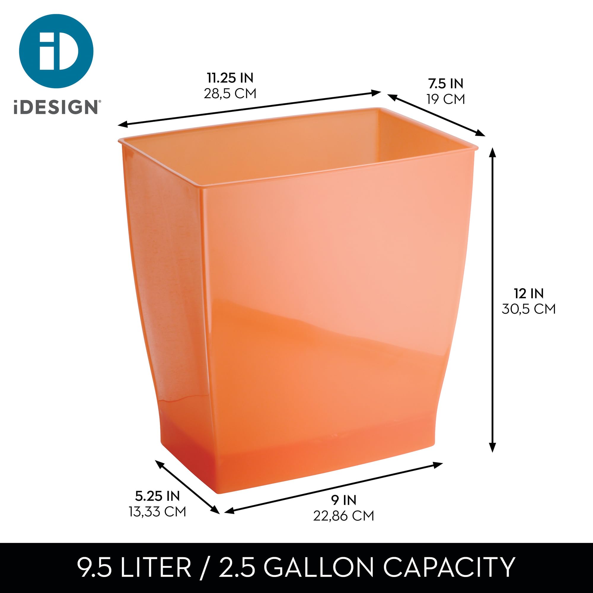 Small Plastic Bathroom Trash Can (4 Count)