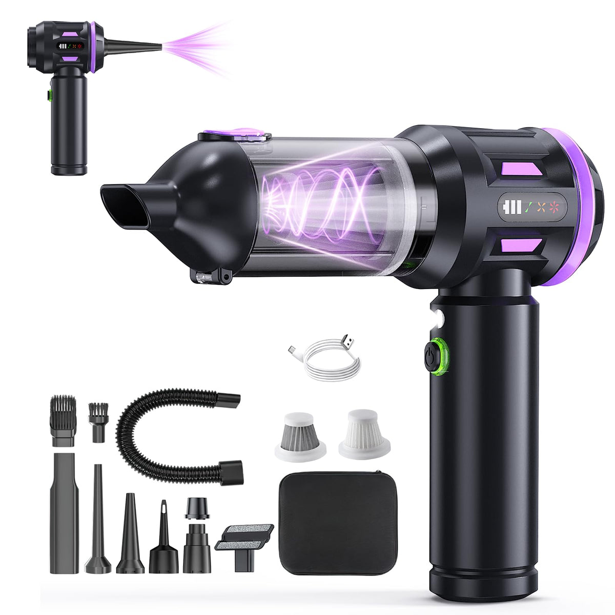 Car Vacuum Portable Cordless 22000Pa Brushless Motor