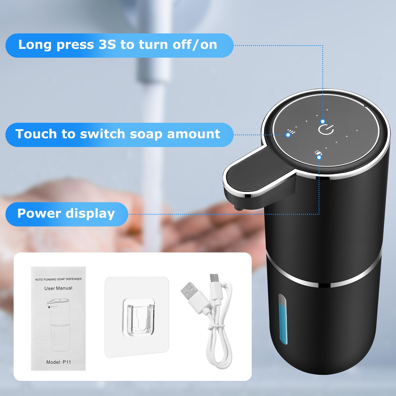 2 Pack Automatic Soap Dispensers (2 Count)