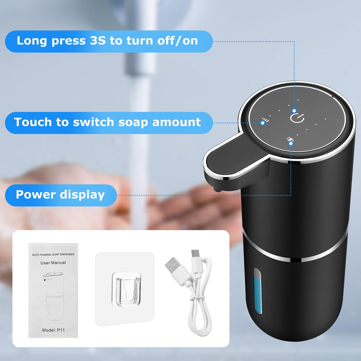 2 Pack Automatic Soap Dispensers (2 Count)