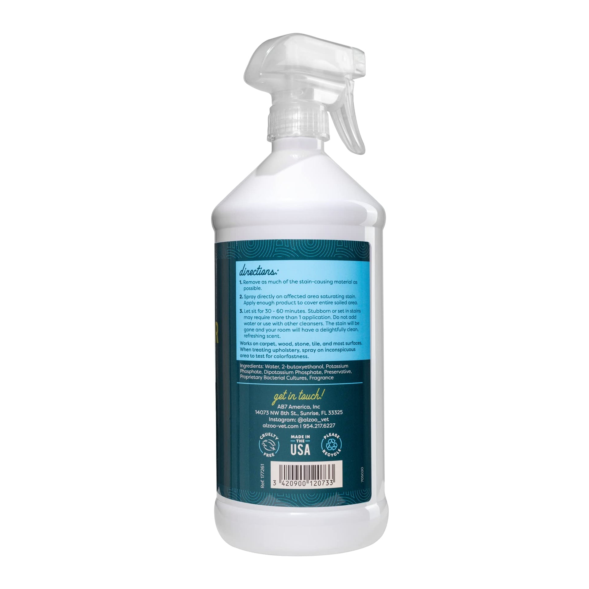 Pet Stain & Odor Remover Spray for Dog & Cat Urine (32 Fl Oz)