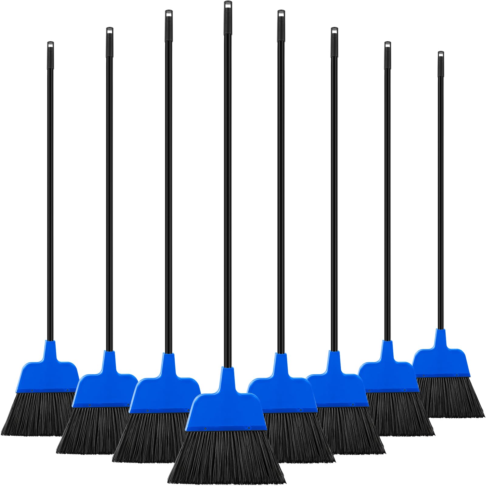 8 Pcs Outdoor Broom for Floor Cleaning 54 Inch Commercial Heavy Duty Broom Long Handle Kitchen Household Angle Brooms for Sweeper Sweeping Indoor Dust Hair Cleaner Corn Shop