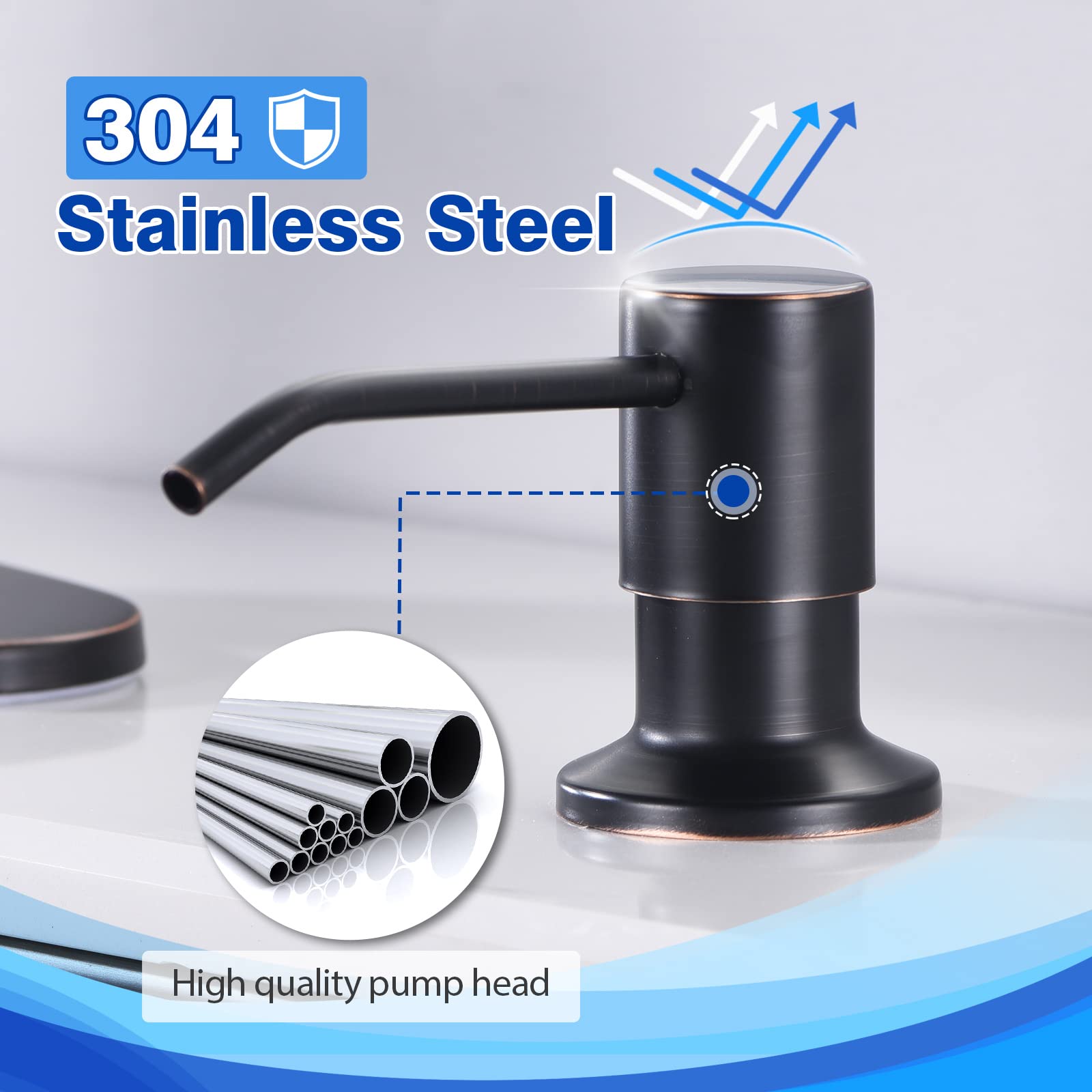Built in Soap Dispenser Kitchen Countertop Oil Rubbed Bronze