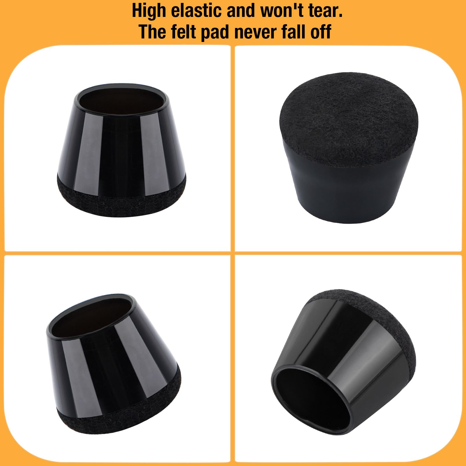 16 Pcs New Chair Leg Protectors for Hardwood Floors (16 Count)