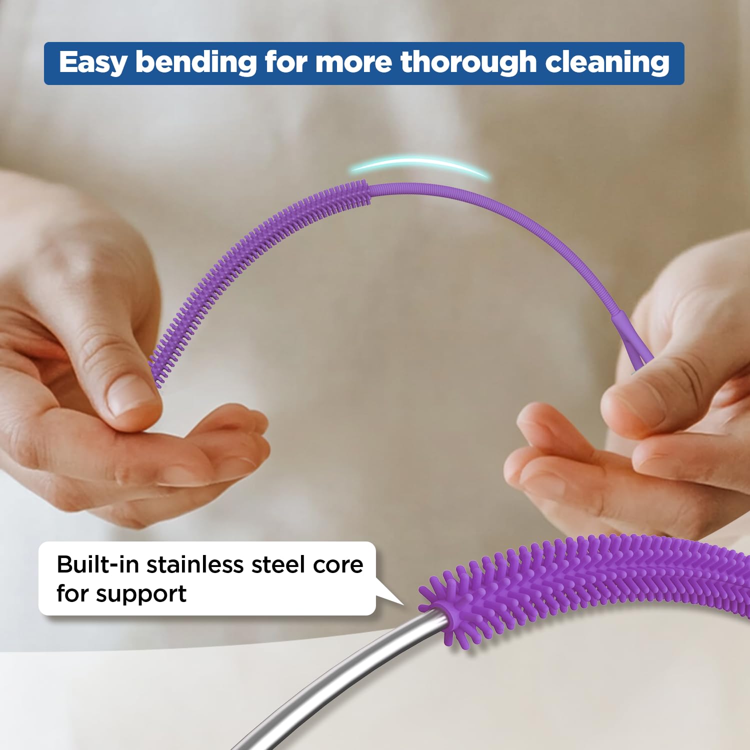 Silicone Straw Cleaner Brush (2 Count)