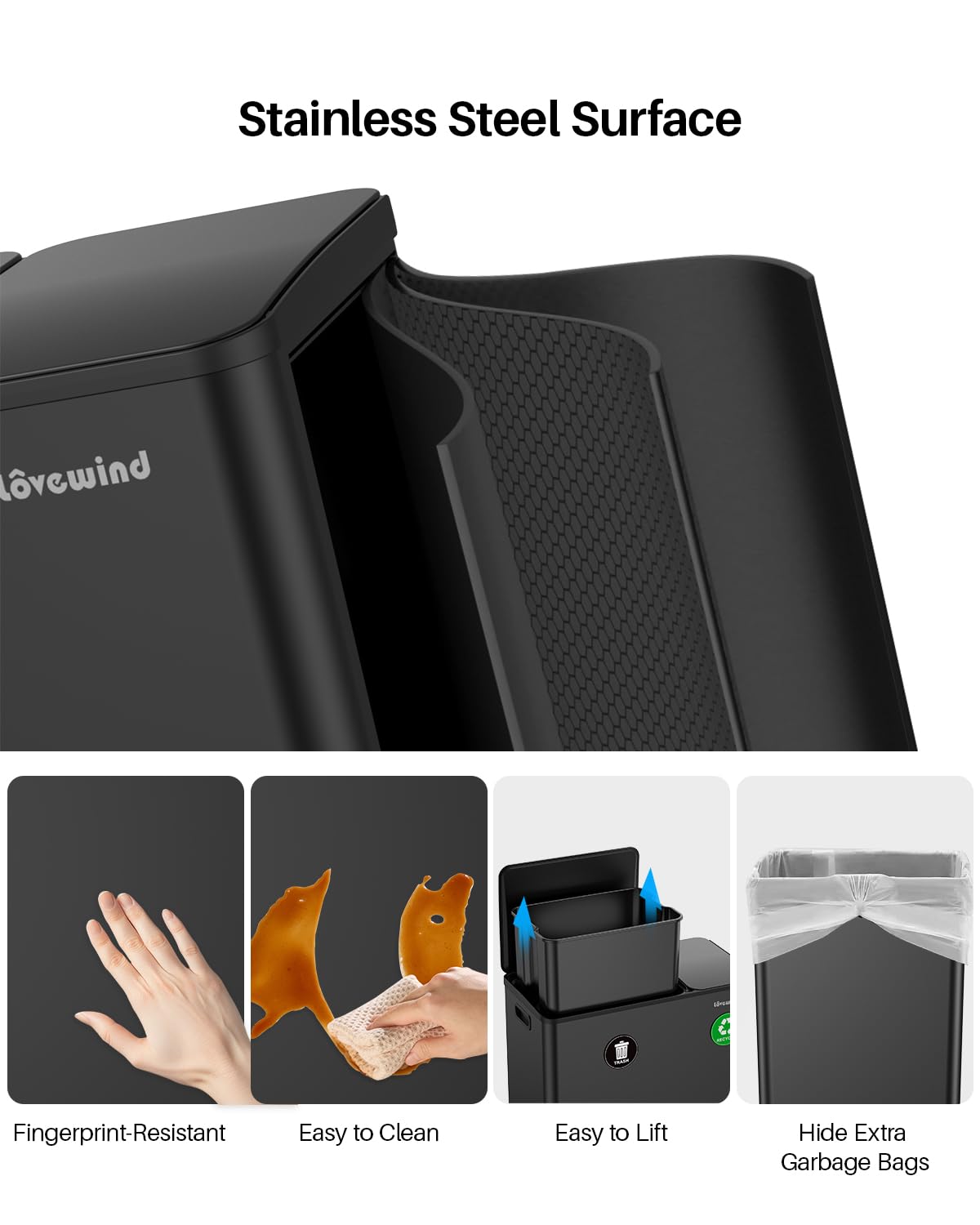 Dual Trash and Recycling Bins for Kitchen