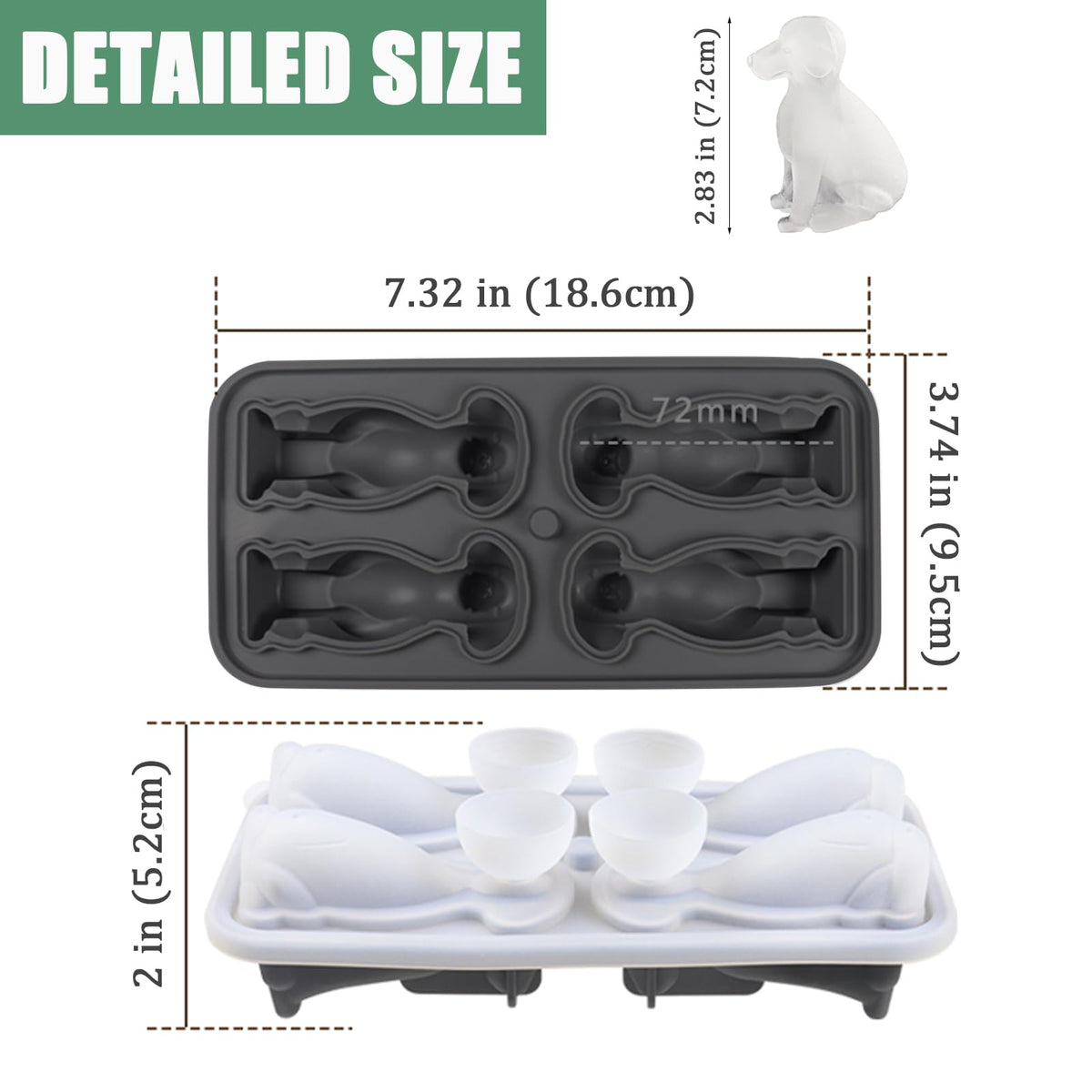 3D Labrador Dog Ice Cube Mold