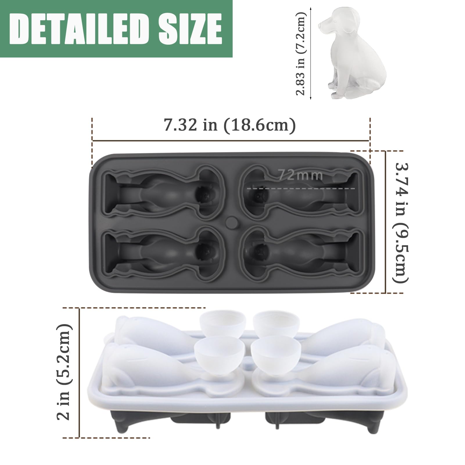 3D Labrador Dog Ice Cube Mold