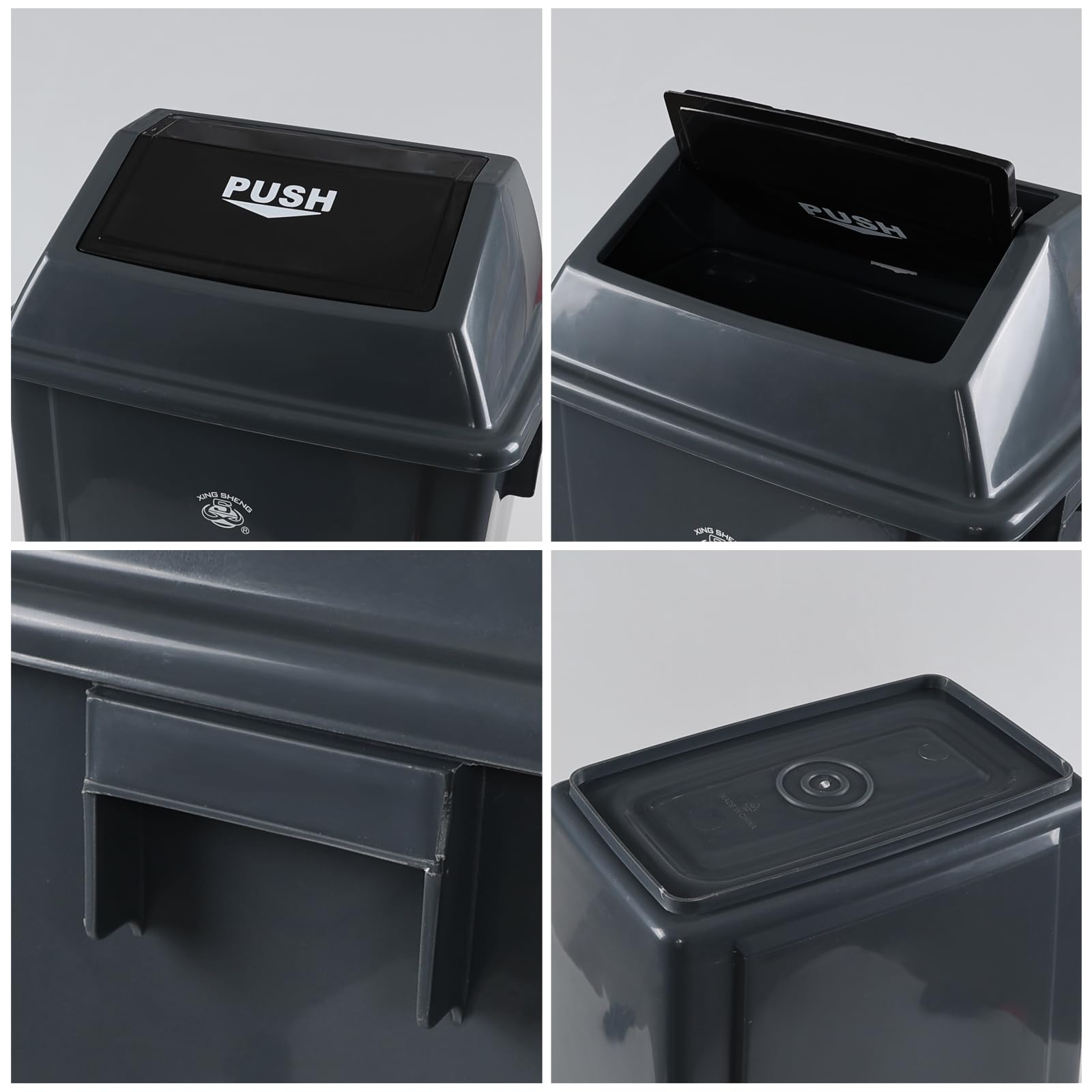 13 Gallon Swing Top Trash Can (4 Count)