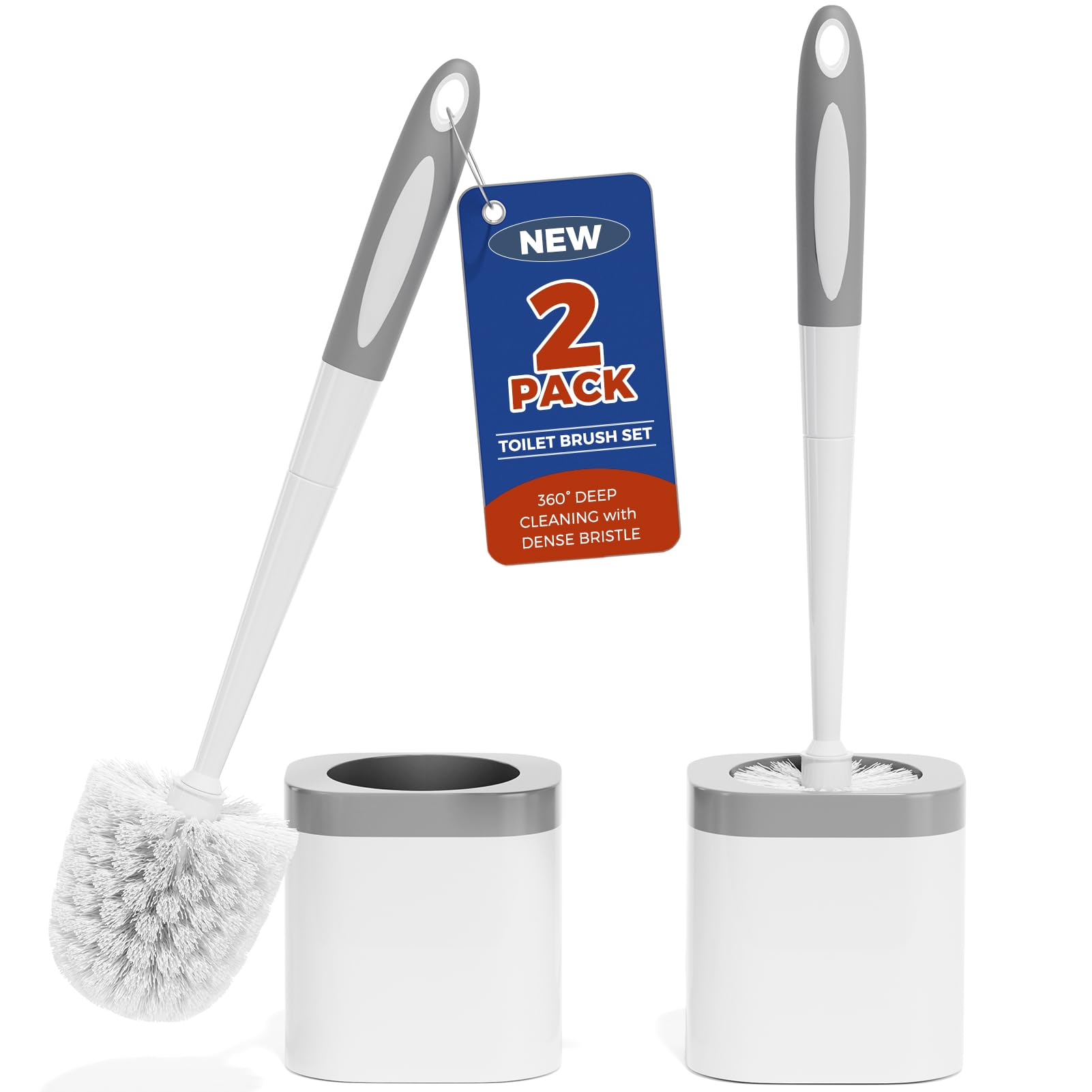Toilet Brush and Holder Set (2 Count)
