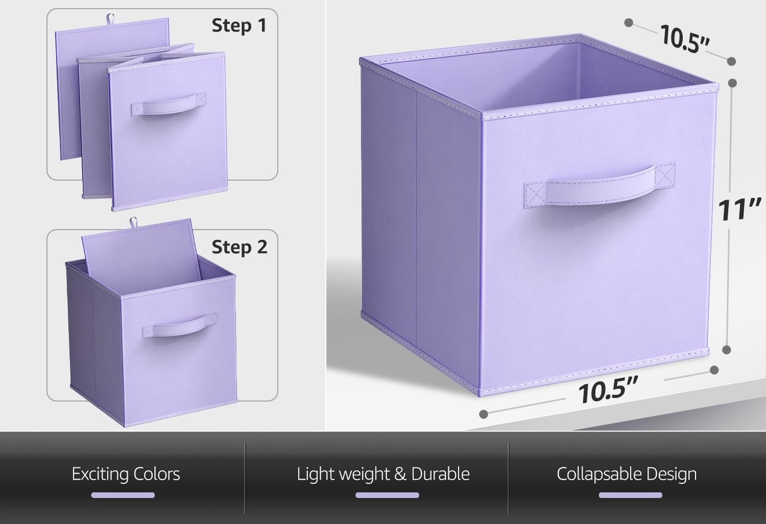 11 Inch Fabric Storage Cubes (6 Count)
