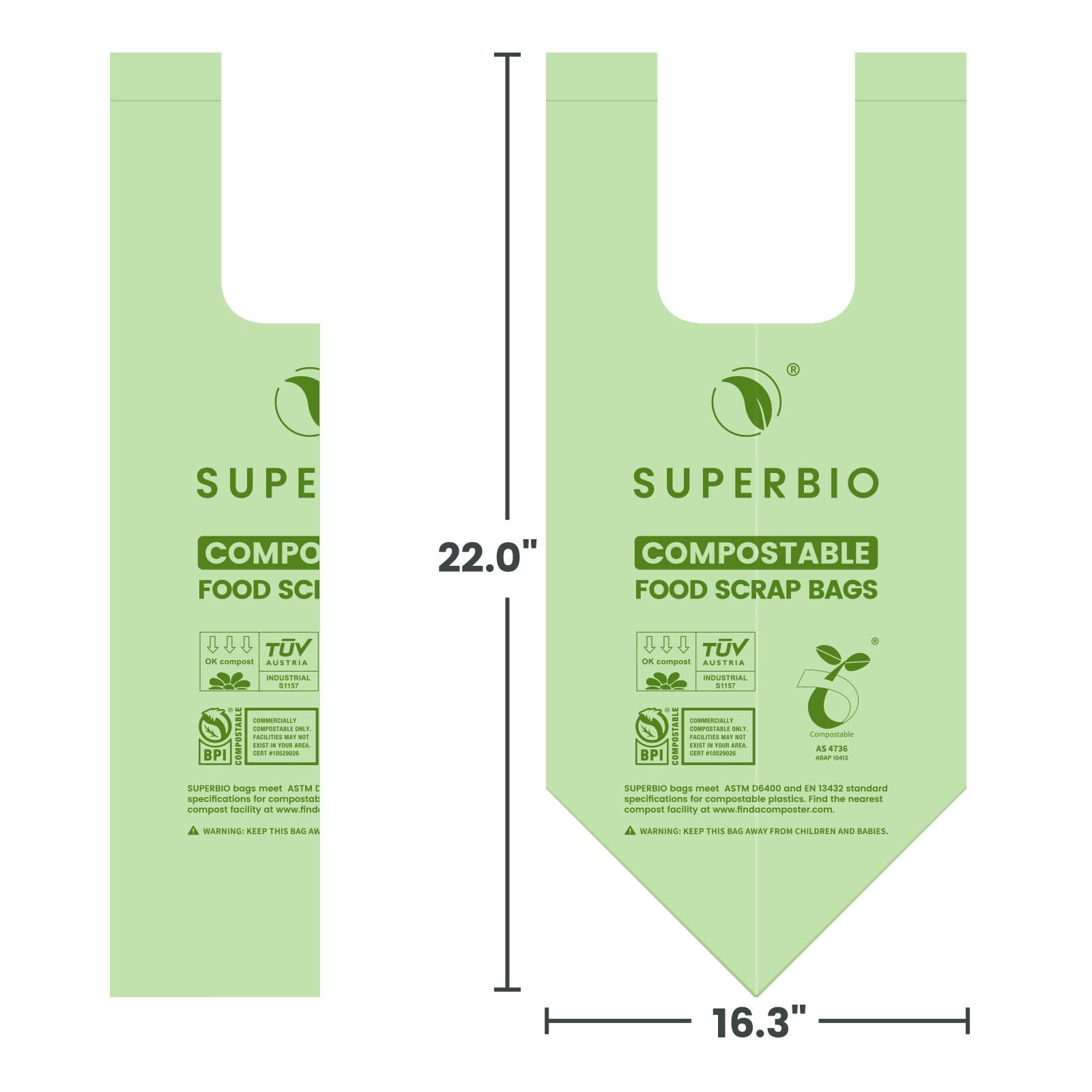 2.6 Gallon Compostable Bags (200 Count)