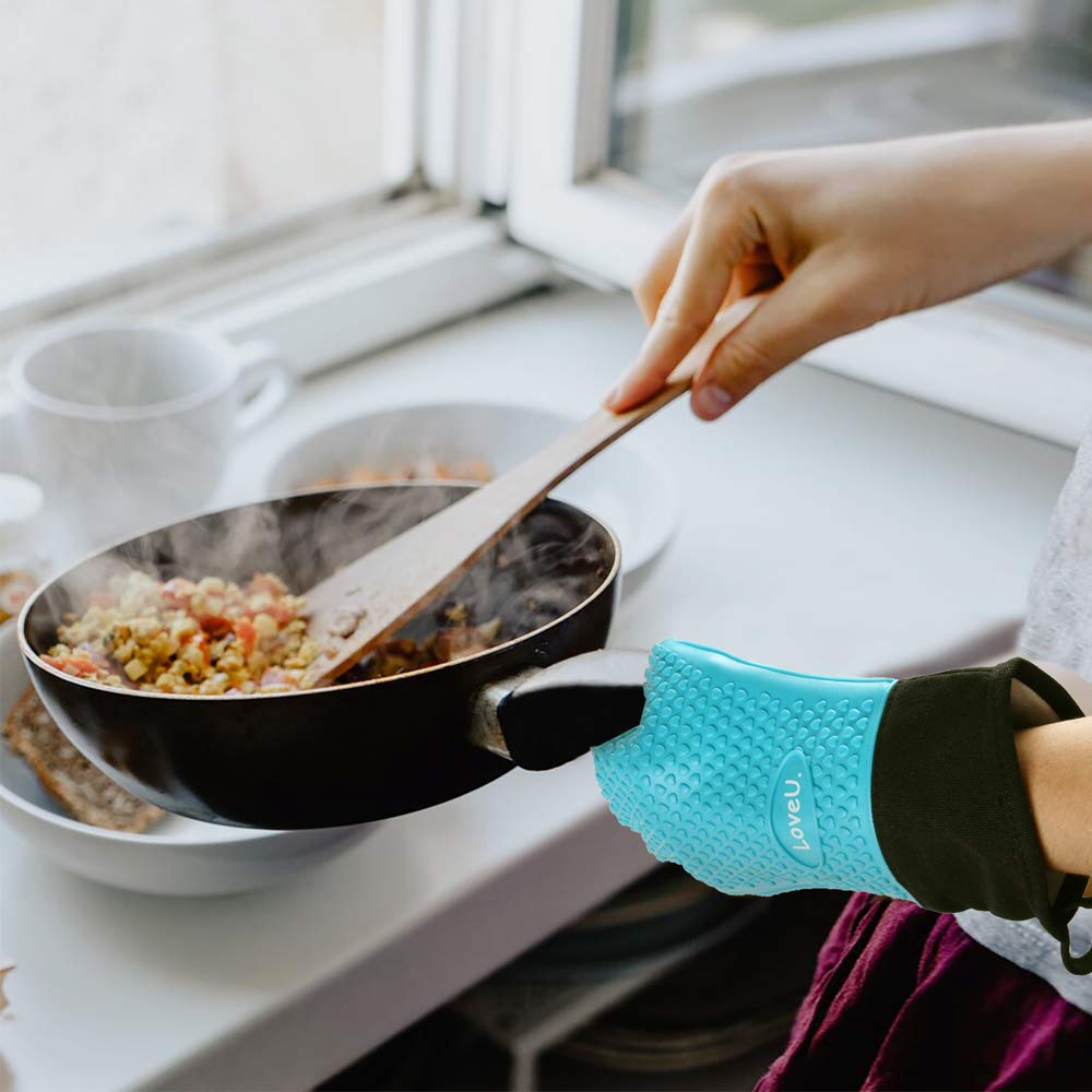 Silicone Oven Mitts Gloves (2 Count)