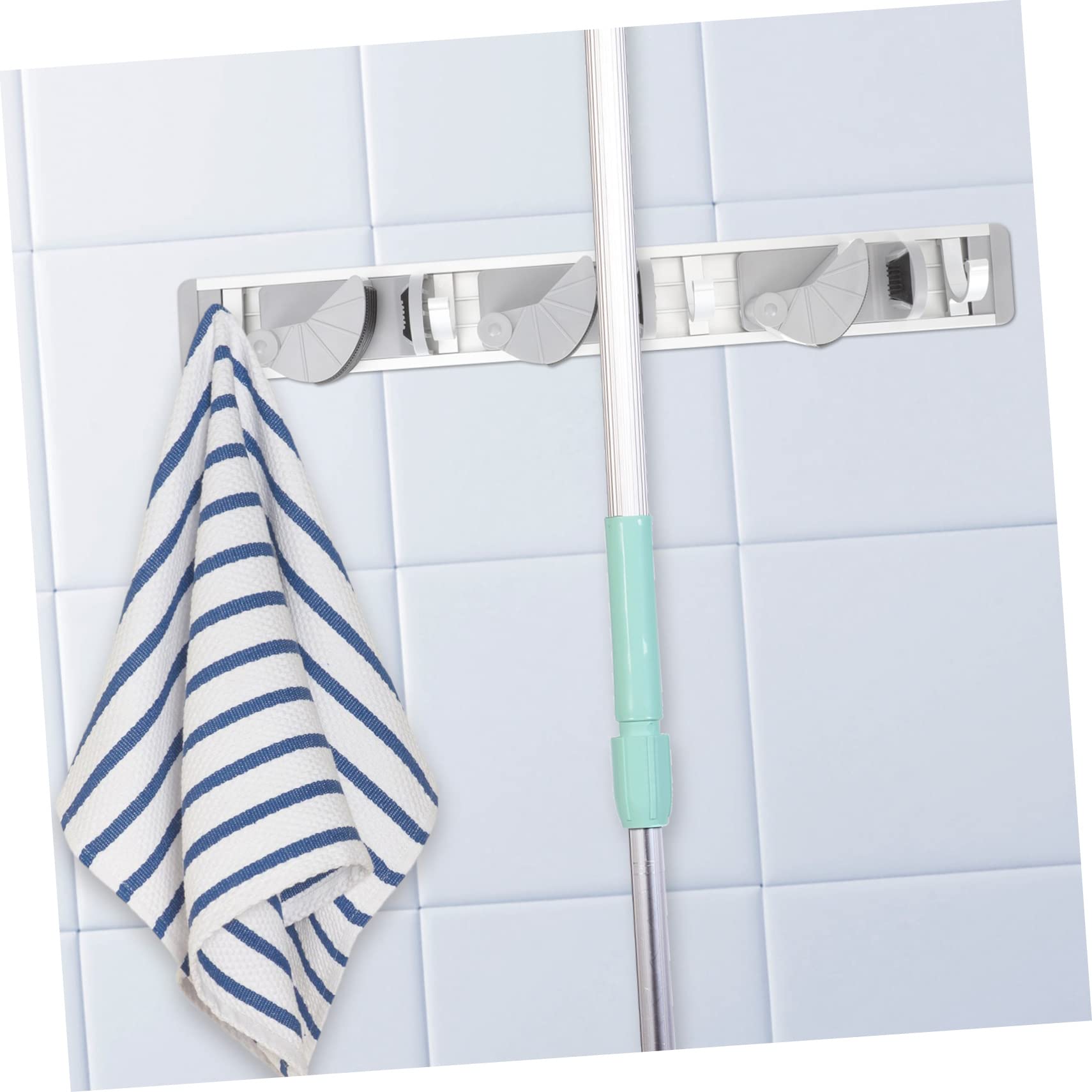 Space Aluminum Mop Holder and Broom Organizer Nail