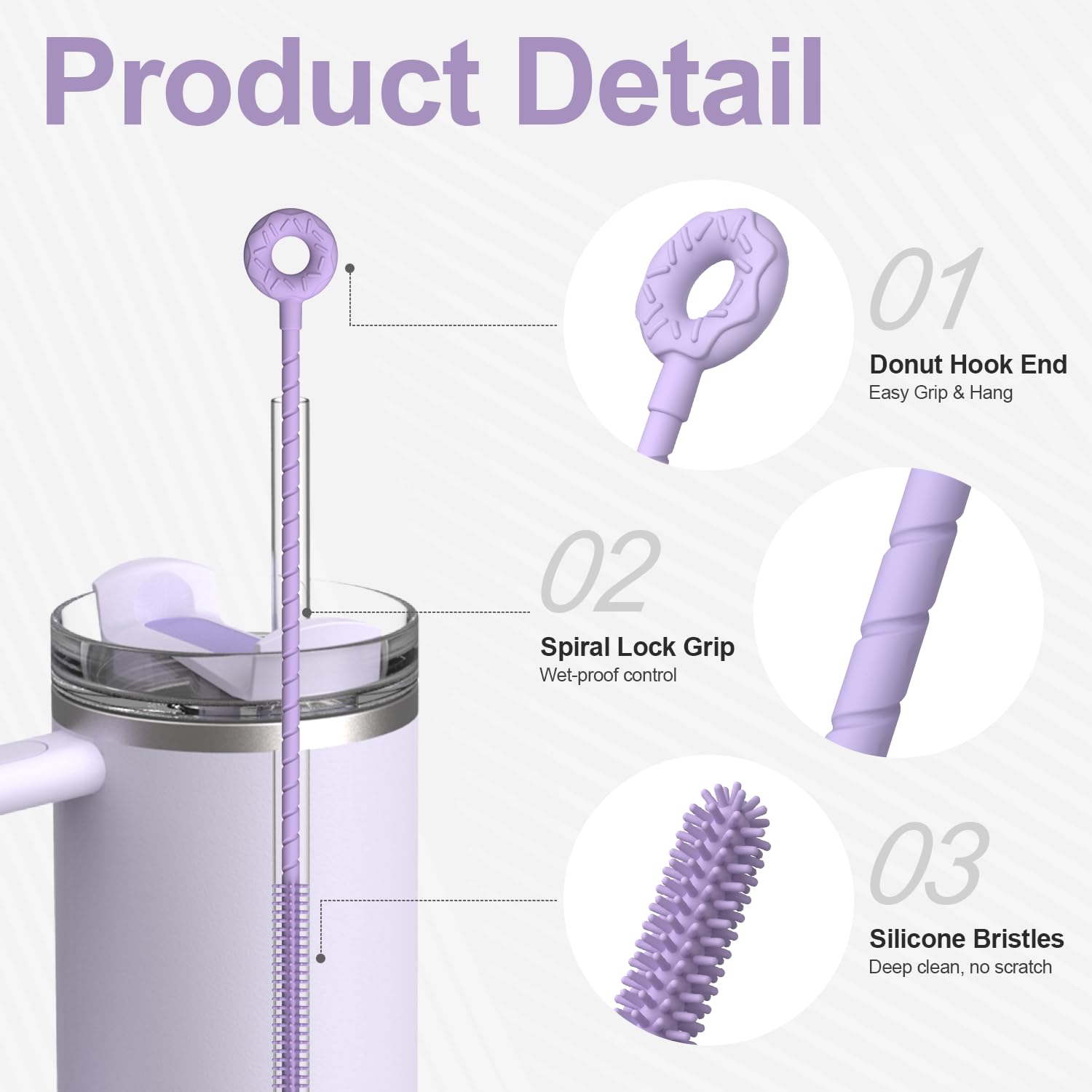Silicone Straw Cleaner Brush