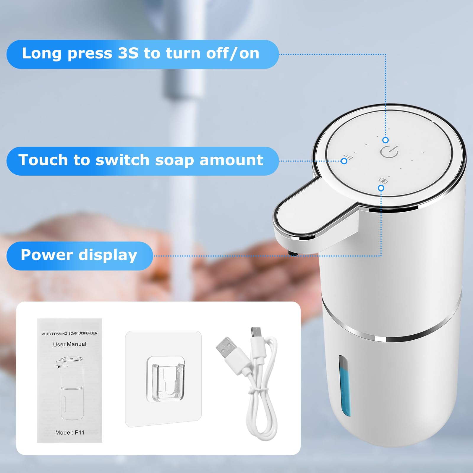 4 Pack Automatic Soap Dispensers (4 Count)