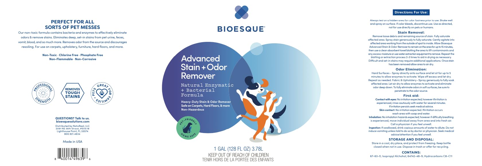 Advanced Stain + Odor Remover (512 Fl Oz)