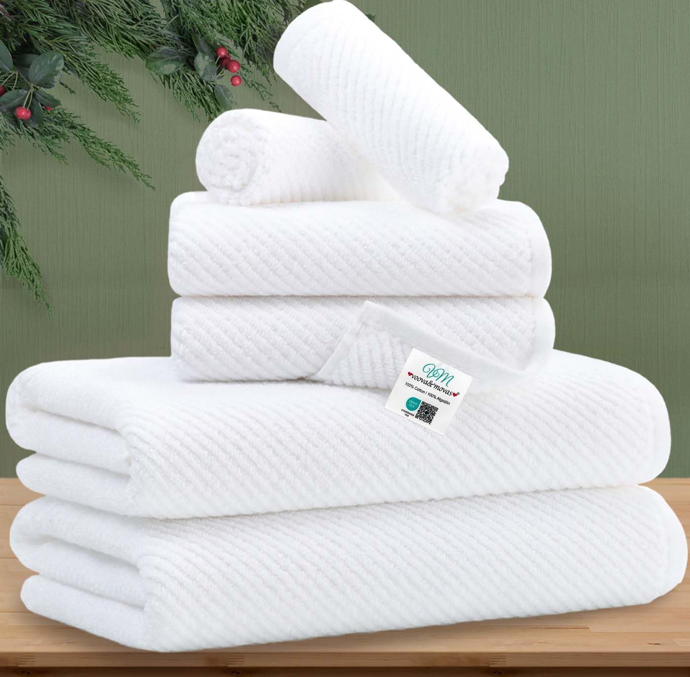 White 6PC Towel Set (6 Count)