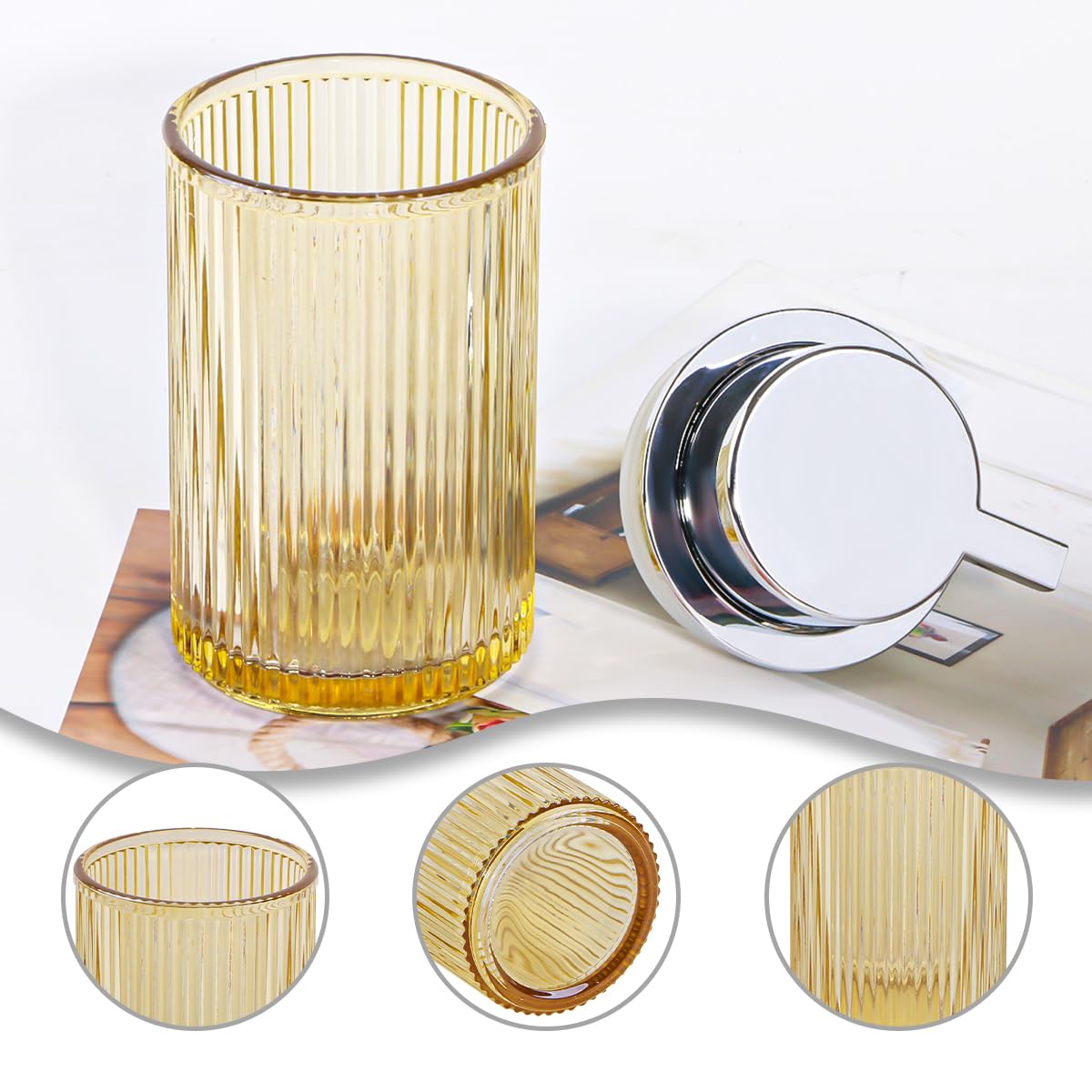 Foaming Soap Dispenser Bathroom Amber Glass Foam Hand Soap Dispenser