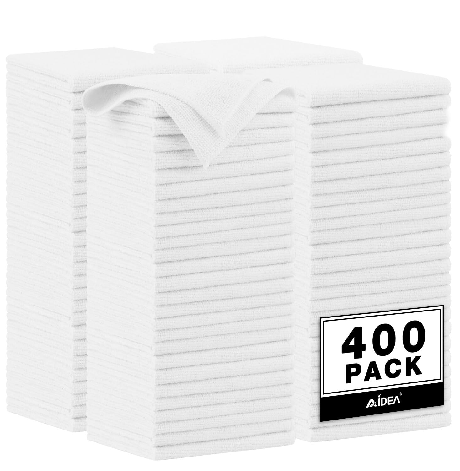 Microfiber Cleaning Cloth White (400 Count)