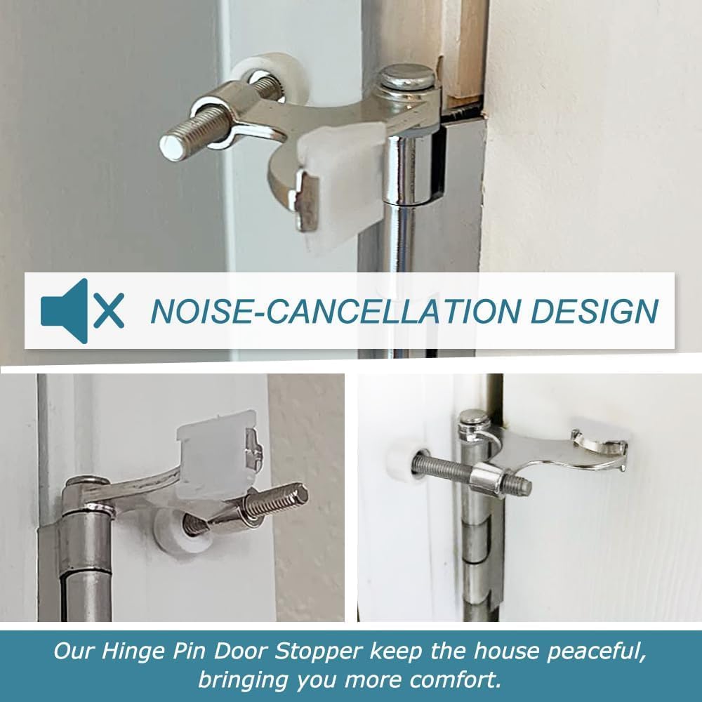 48 Pack Hinge Pin Brushed Nickel Door Stopper (48 Count)