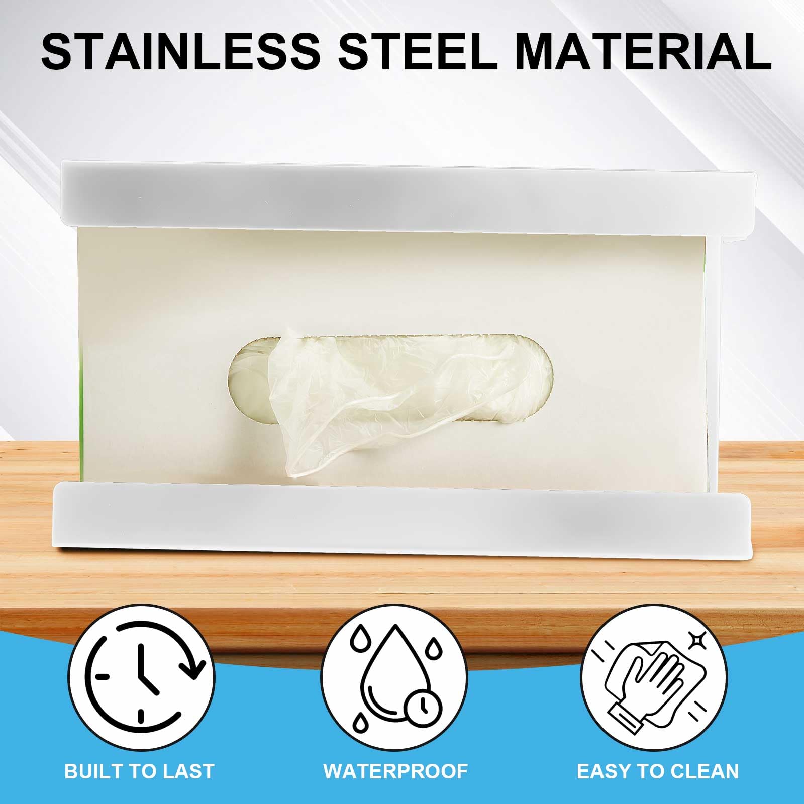 6 Pcs Magnetic Glove Dispenser Holders Wall Mount Boxes of Gloves Commercial Quality Towels Wipes Paper Tissue Box Holder Kitchen Fridge Office Workshops Garage Tool Hospital (6 Count)