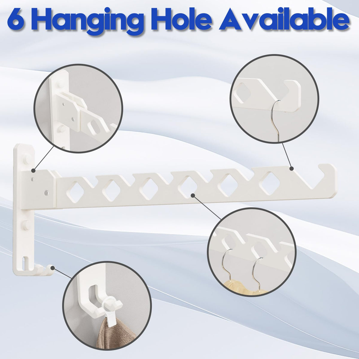Wall Mounted Clothes Drying Rack (7.2 Ounce)