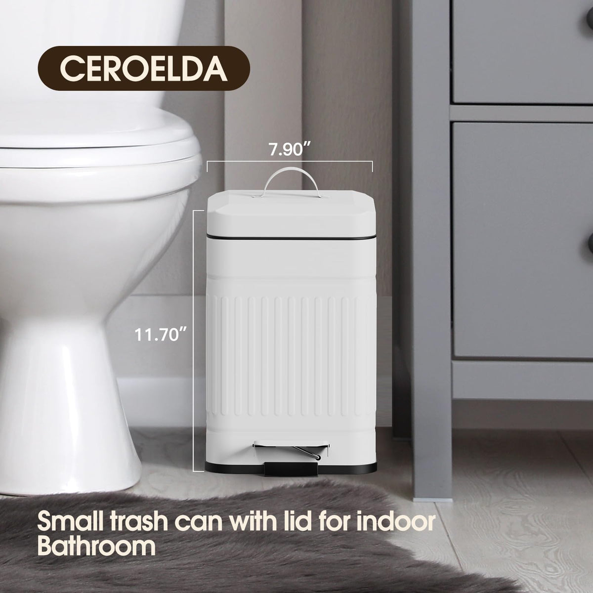 Small Trash Can with Lid
