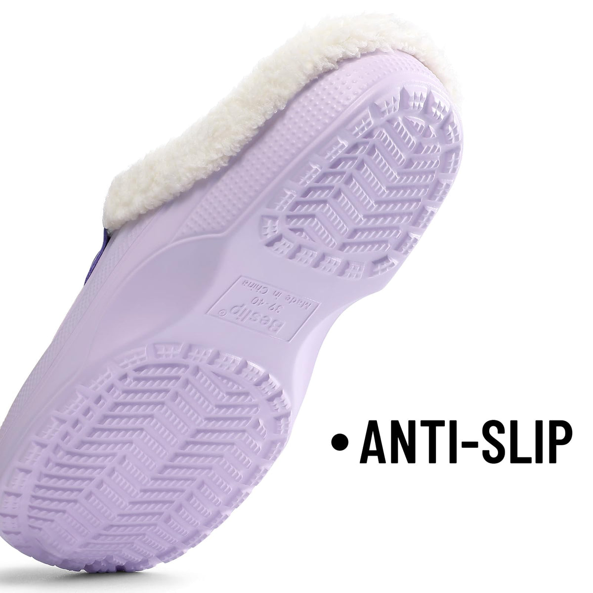 Fur Lined Clogs for Women & Men Fuzzy Slippers with Memory Foam