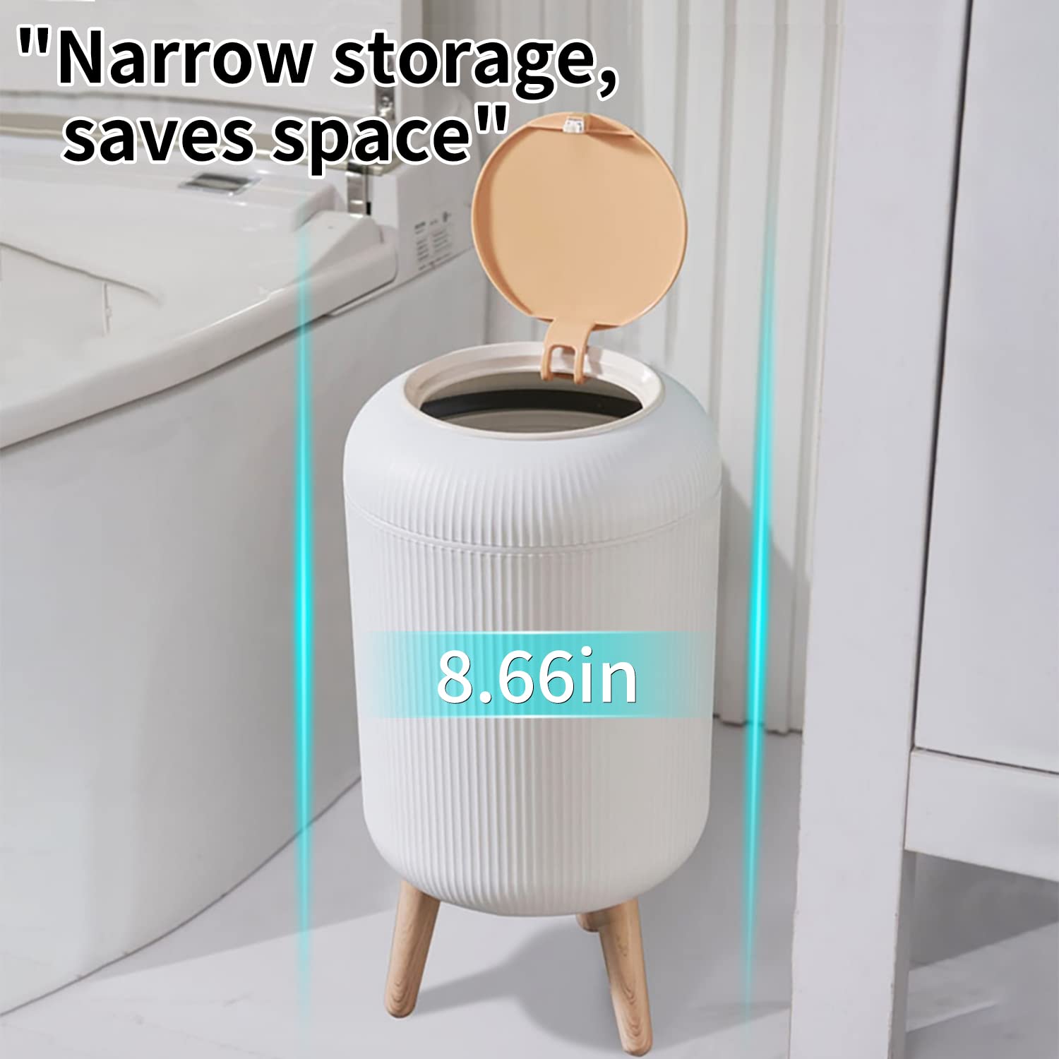 Trash Can With Lid for Bathroom
