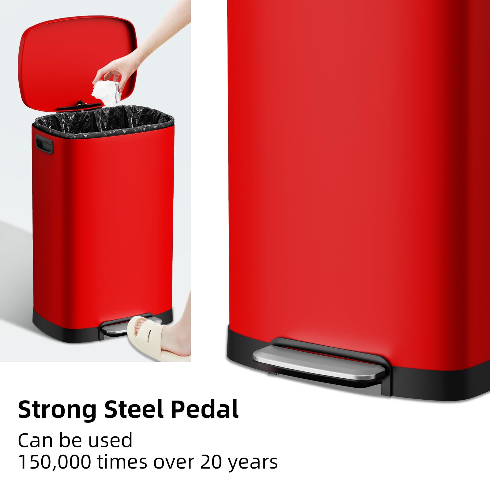 13 Gallon Trash Can with Lid