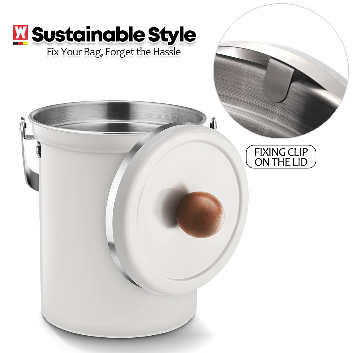 Kitchen Countertop Compost Bin 101ounces