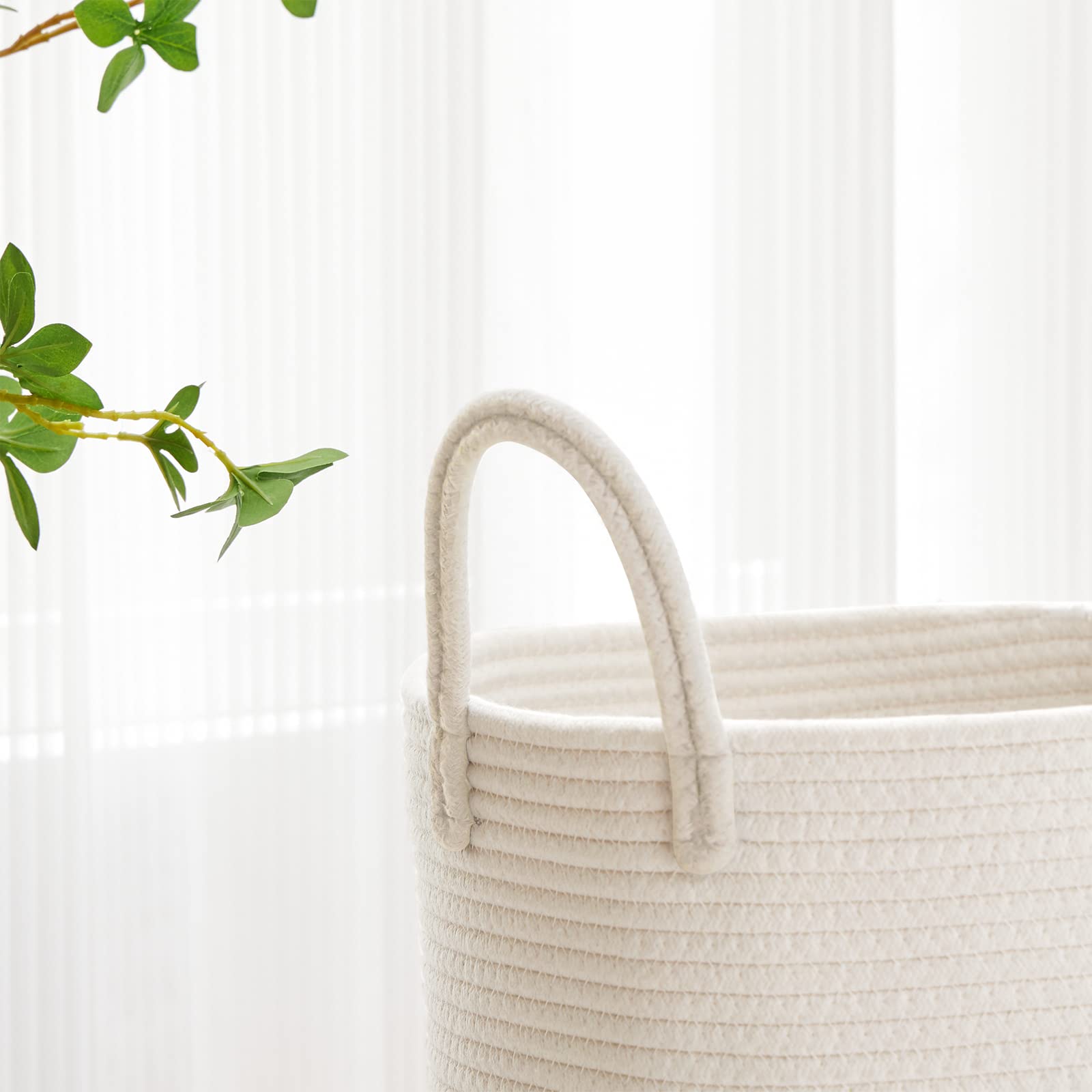 58L Tall Woven Laundry Basket Hamper