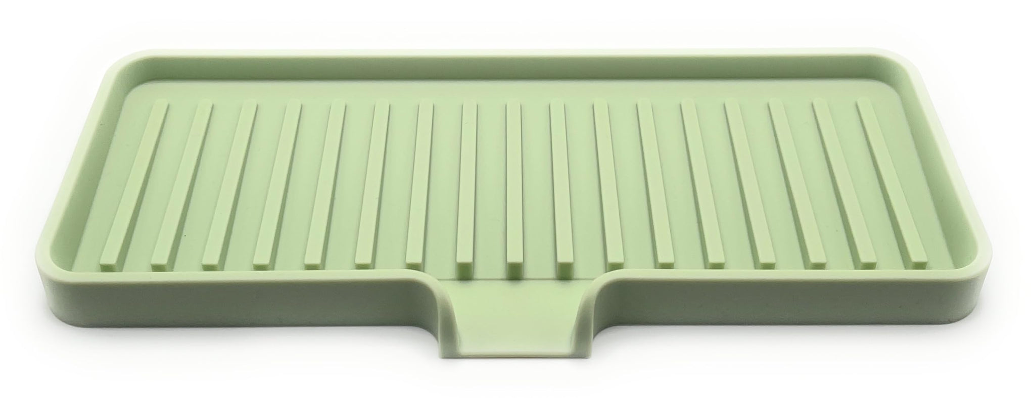 Silicone Soap Dish Tray and Sponge Holder with Drain Chute