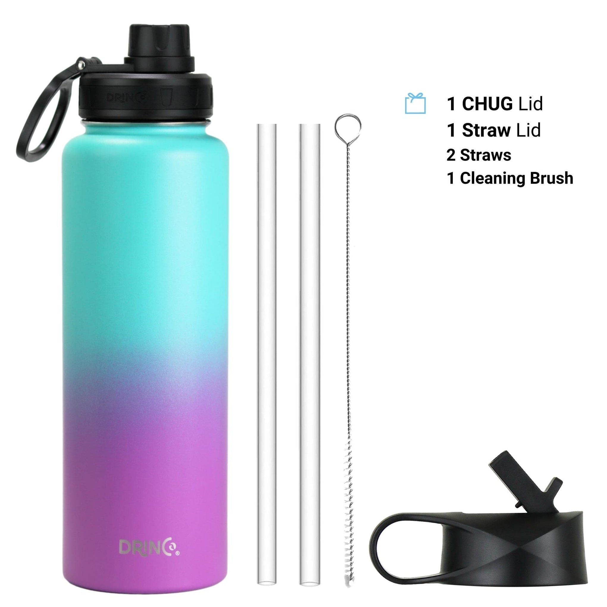 Stainless Steel Water Bottle Spout Lid Vacuum Insulated Double Wall Water Bottle Wide Mouth