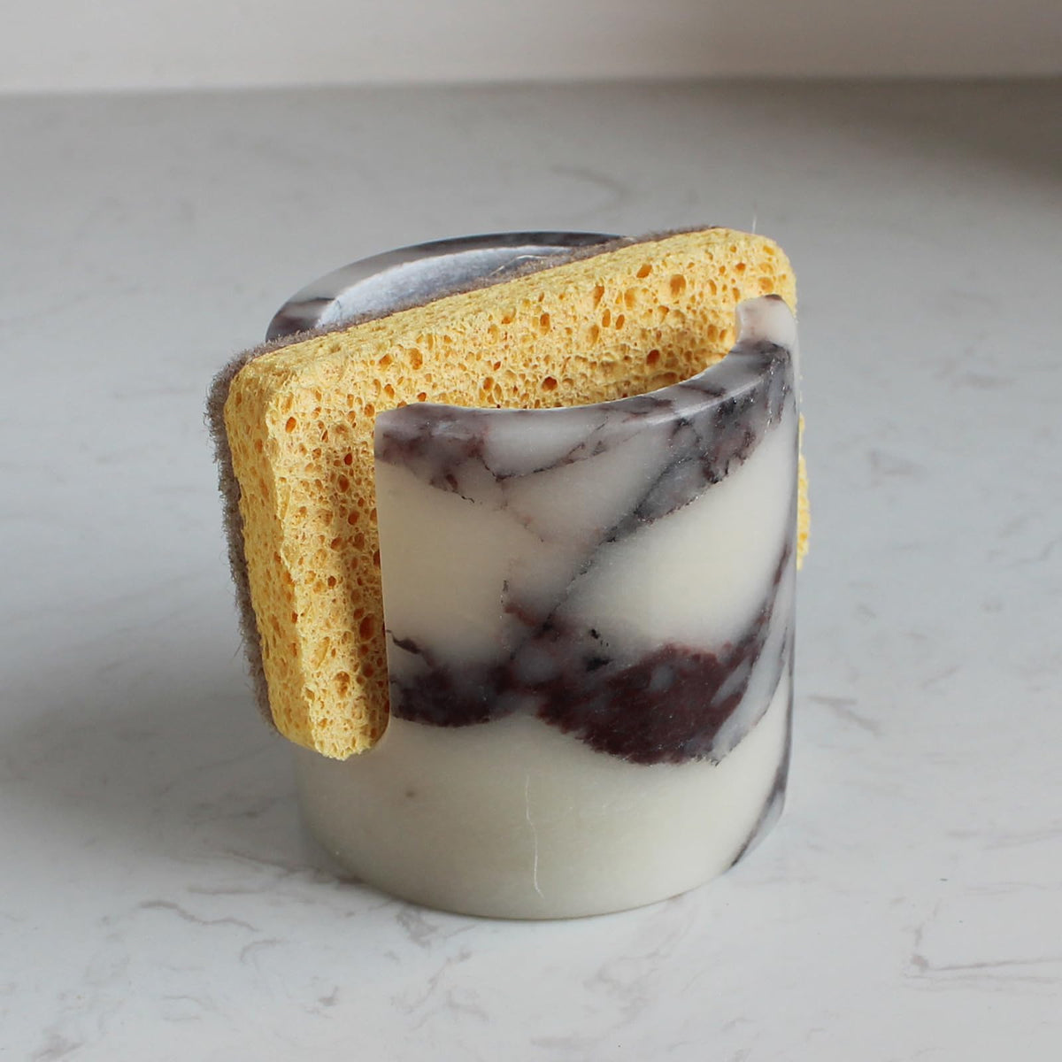 Natural Marble Travertine Sponge Holder for Kitchen Counter