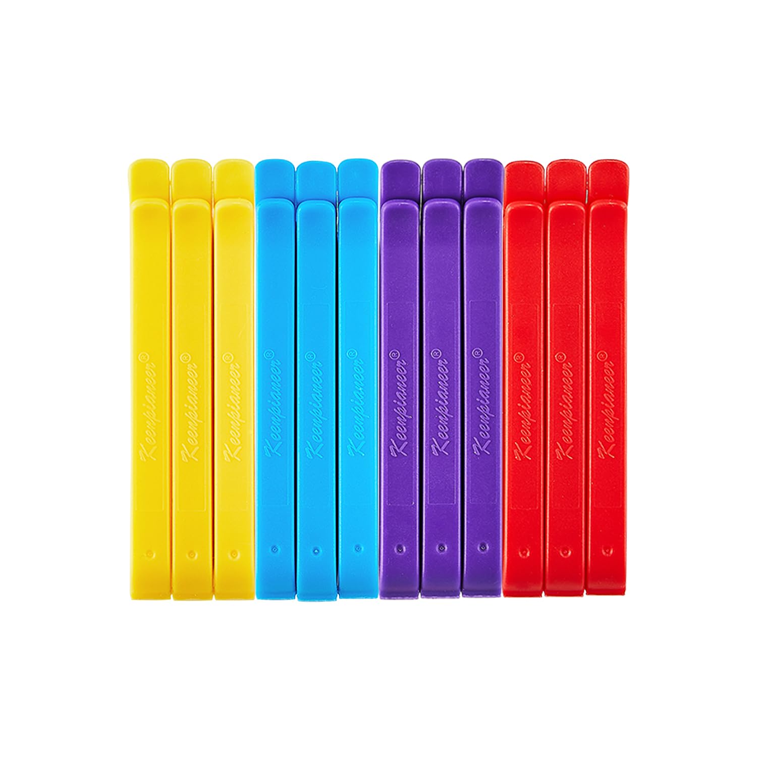 Sealing Clips 4inch Multicolor for Piping Bags 12 Pack (12 Count)