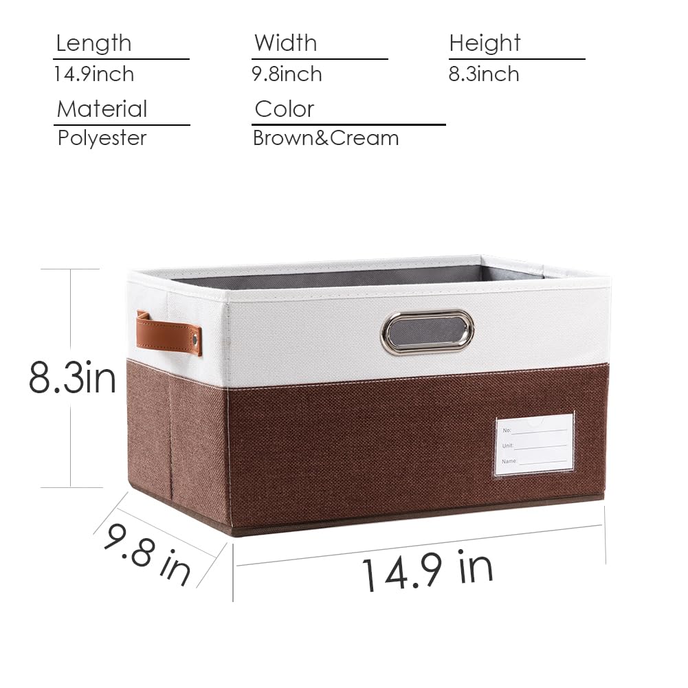 Foldable Storage Bins with Handles [3 (3 Count)