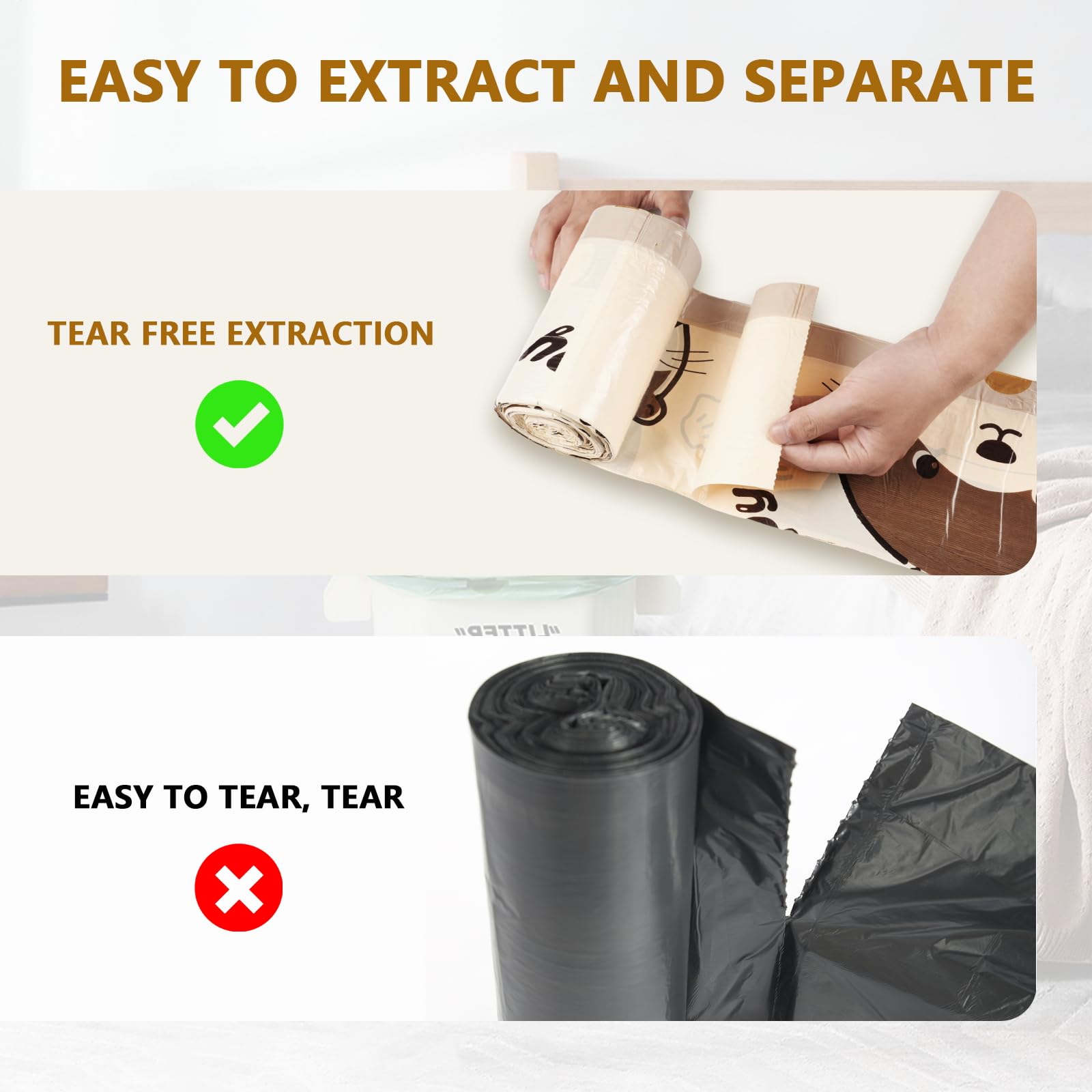 4 Gallon Trash Bags with Otters Printed (55 Count)