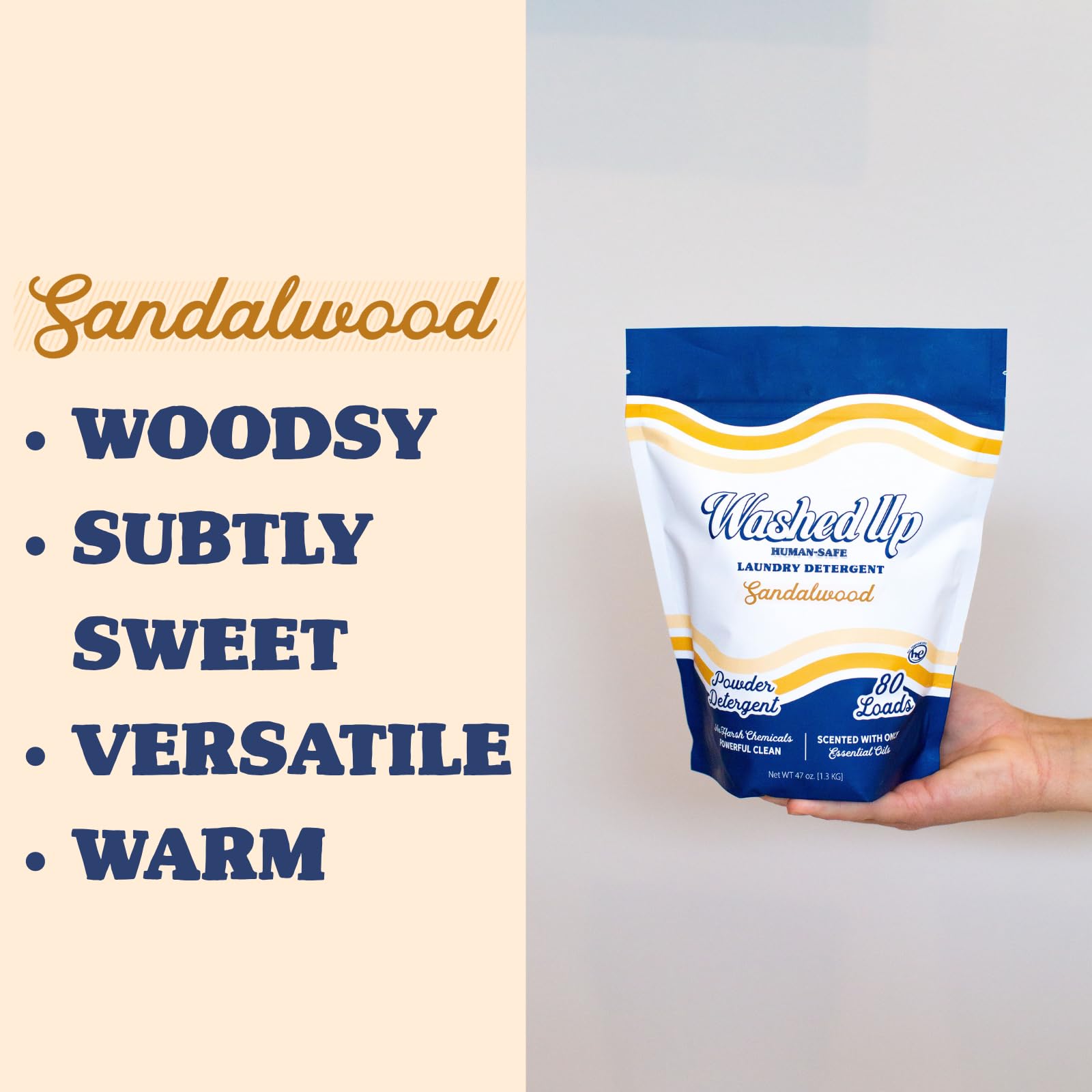 Sandalwood Laundry Detergent Powder (47 Ounce)