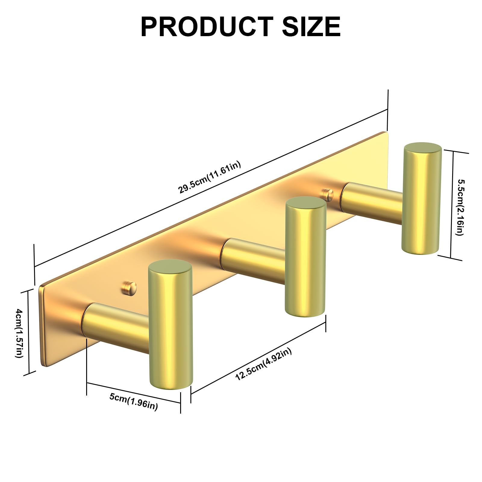 Gold Wall Mount Coat Rack