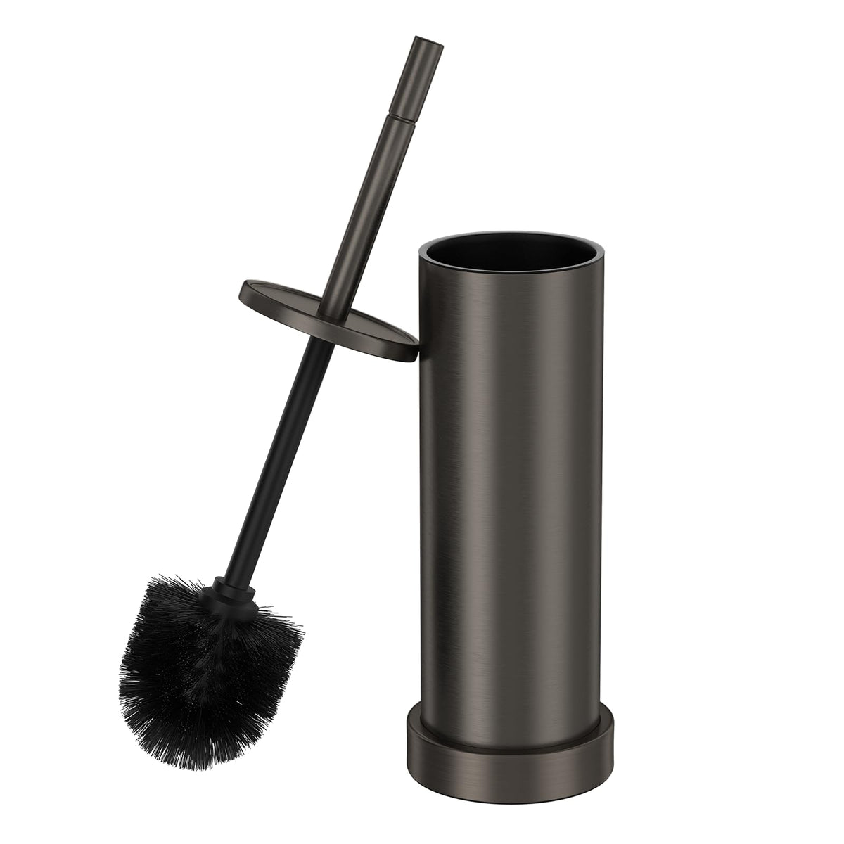 Brushed Nickel Toilet Brush and Holder Set