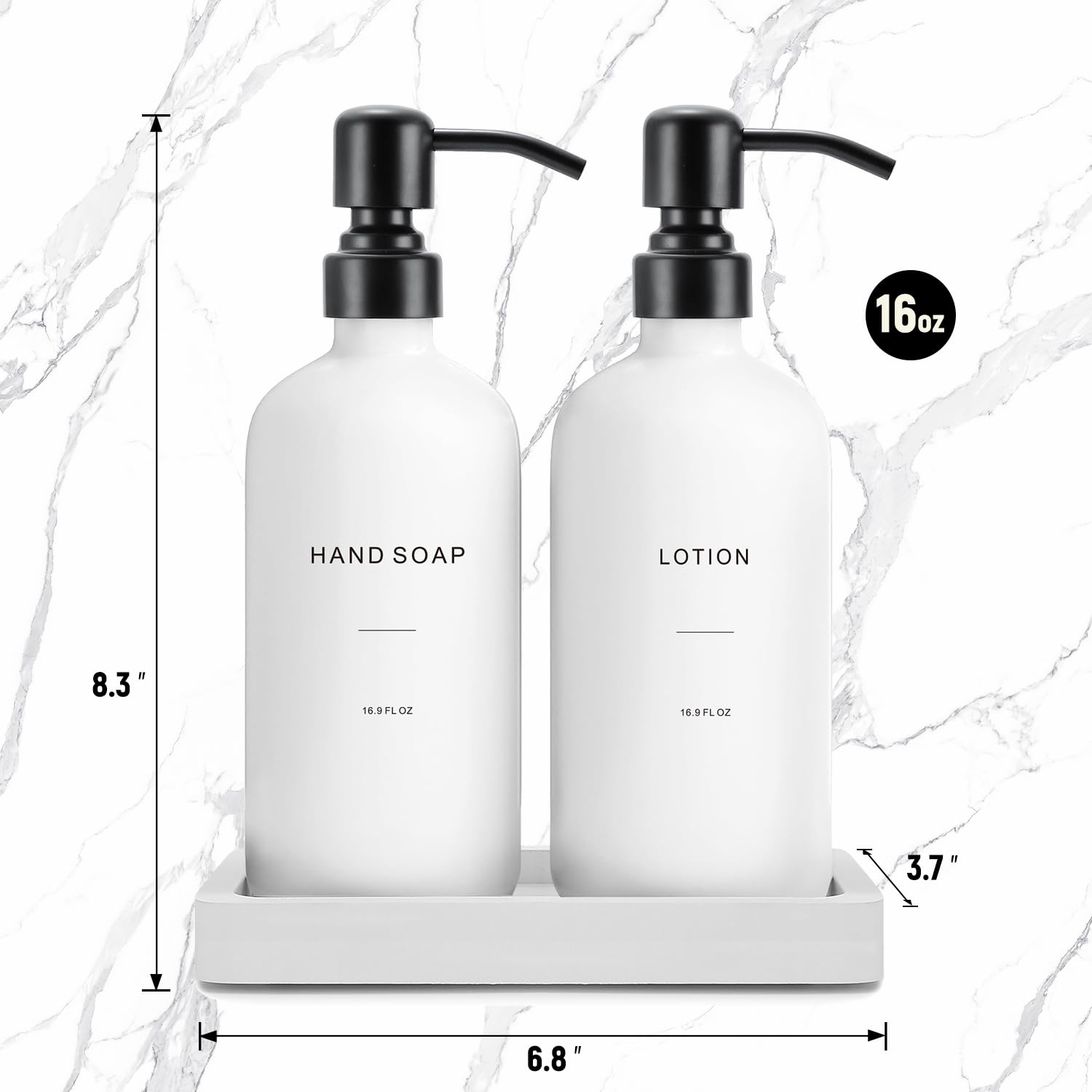 White Soap Dispenser Set (2 Count)