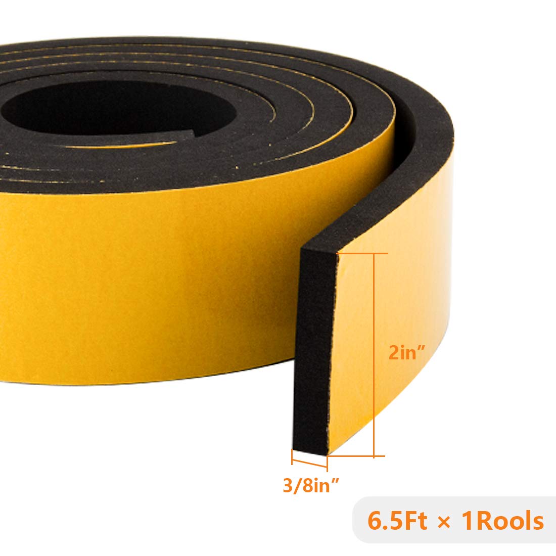 Neoprene Foam Weather Stripping (6.5 Foot)