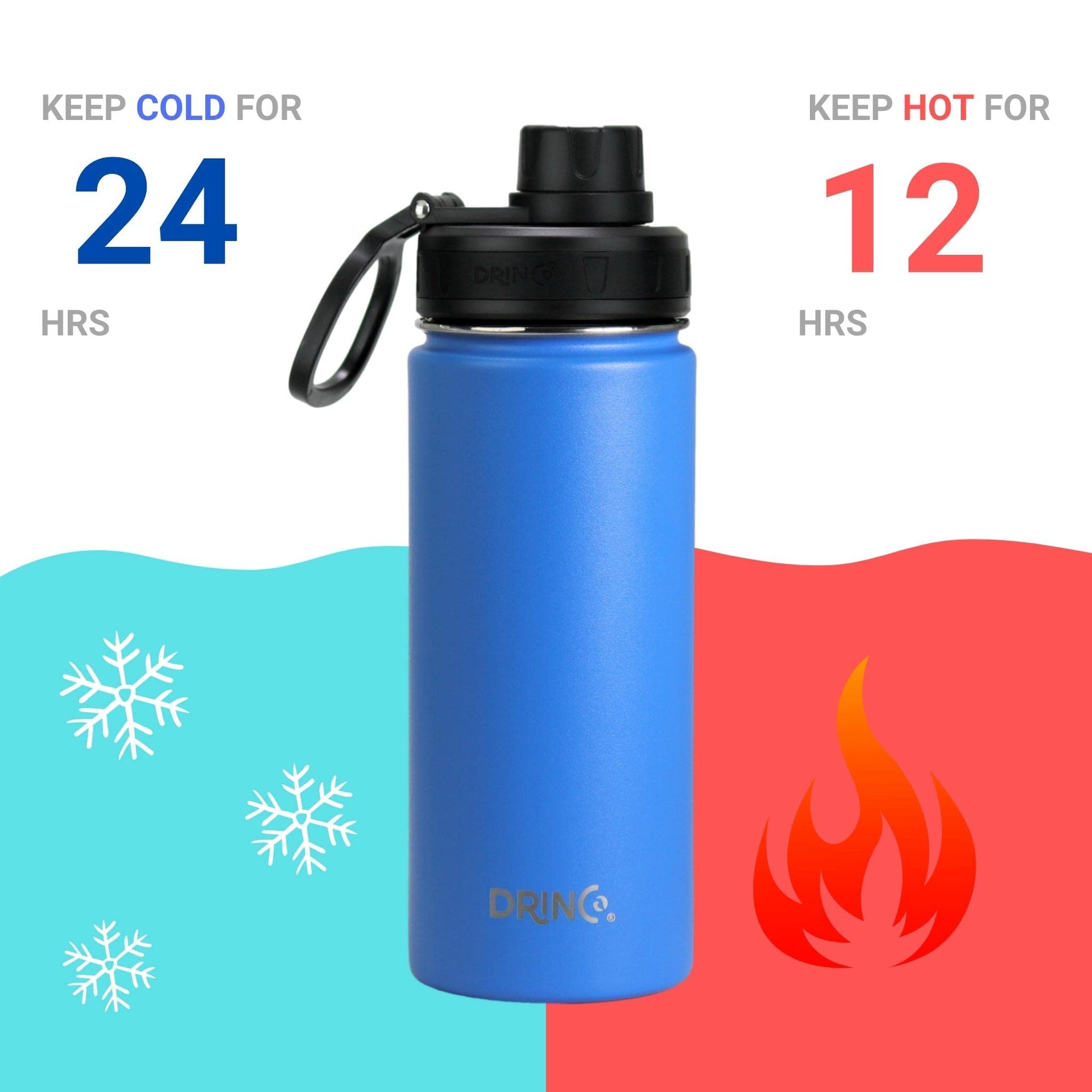 Stainless Steel Water Bottle Spout Lid Vacuum Insulated Double Wall Water Bottle Wide Mouth