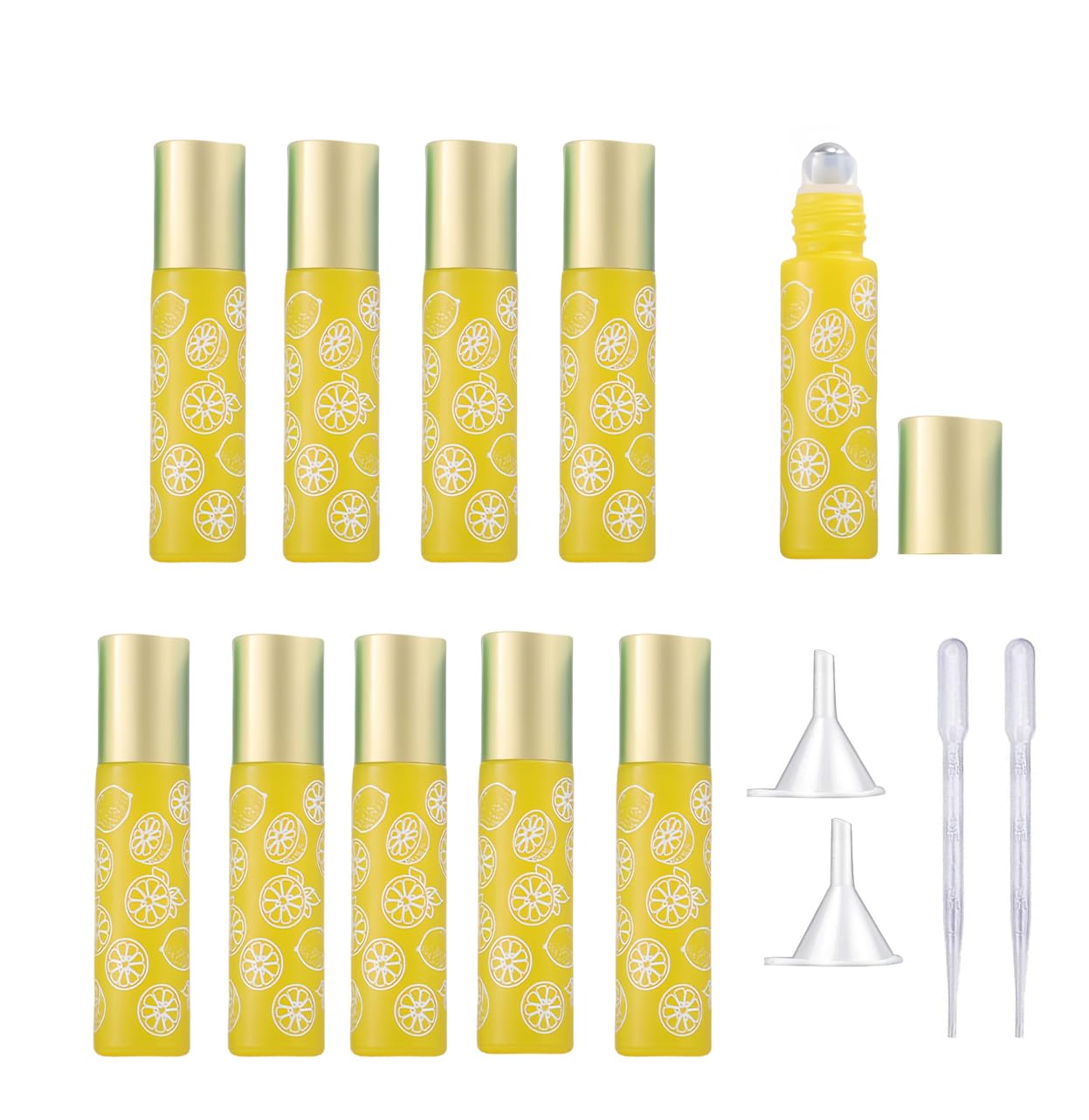 10ml Glass Essential Oil Roller Bottles Roll on Bottles (10 Count)
